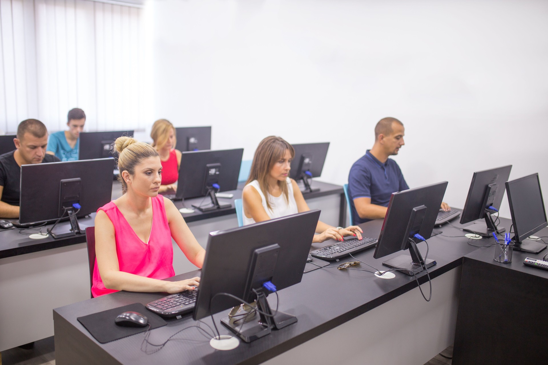 Students on the Computer class